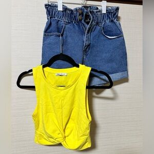 Zara Blue Denim Shorts